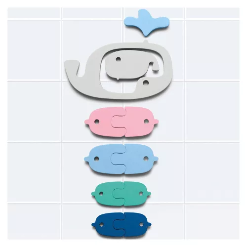 Bálnák és halacskák, 11 darabos puzzle fürdőjáték