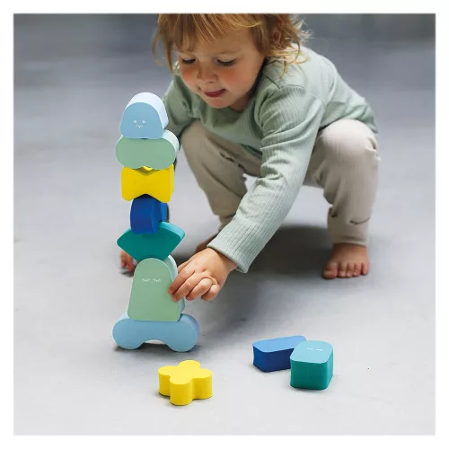 Blokki egyensúlyozó játék, kék