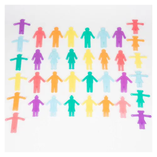 Összekapcsolható emberkék szilikonból, 36 db.