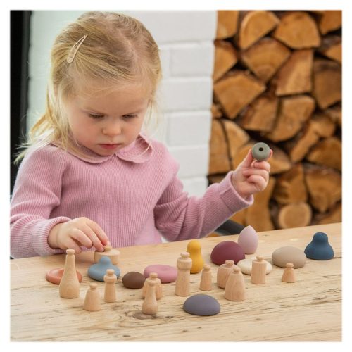 Erdei gombakészlet fából és szilikonból, 12 db, SiliSoft