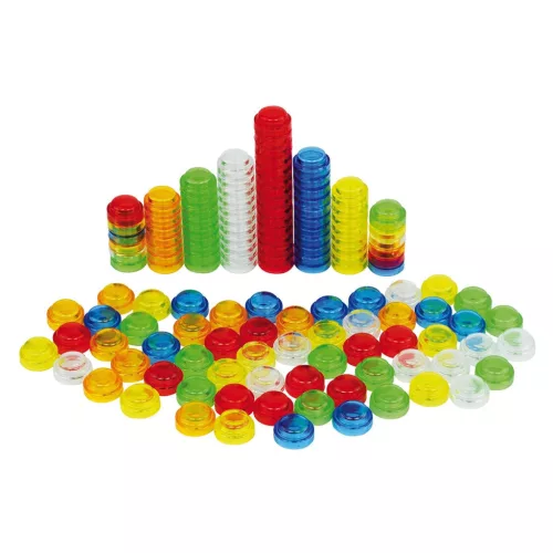 Rakosgatható áttetsző korong készlet, 500 darab