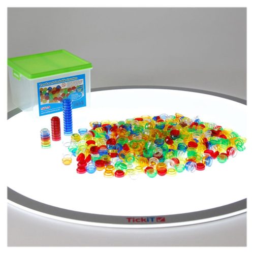 Rakosgatható áttetsző korong készlet, 500 darab