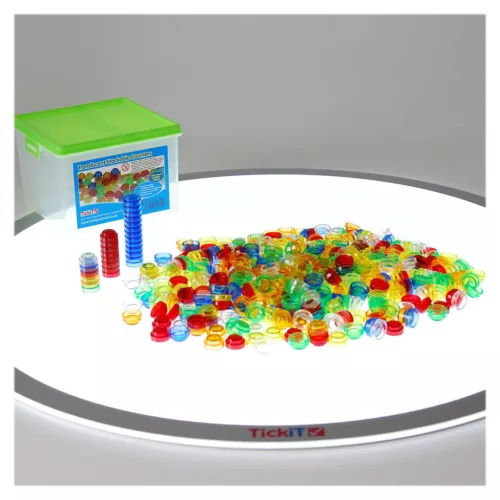 Rakosgatható áttetsző korong készlet, 500 darab