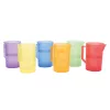 Színes átlátszó csészék, 6 darabos készlet, TickiT