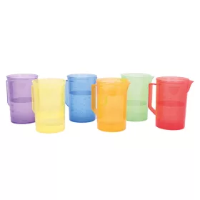 Színes átlátszó csészék, 6 darabos készlet, TickiT