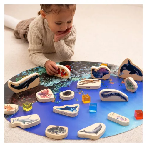 Fatömbök tengeri állatokkal, 15 db, TickiT