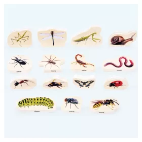 Fablokkok rovarokkal, 15 db-os készlet, TickiT