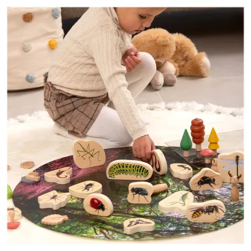 Fablokkok rovarokkal, 15 db-os készlet, TickiT