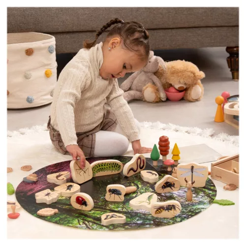 Fablokkok rovarokkal, 15 db-os készlet, TickiT