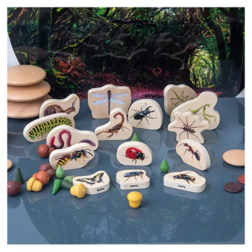 Fablokkok rovarokkal, 15 db-os készlet, TickiT