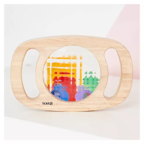 Kaleidoszkóp fa panel fogantyúkkal