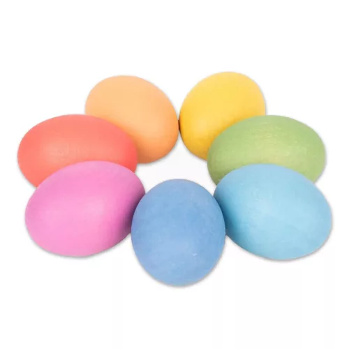 Színes fatojások, 7 db-os készlet, TickiT