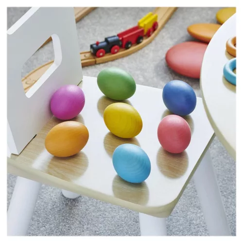 Színes fatojások, 7 db-os készlet, TickiT