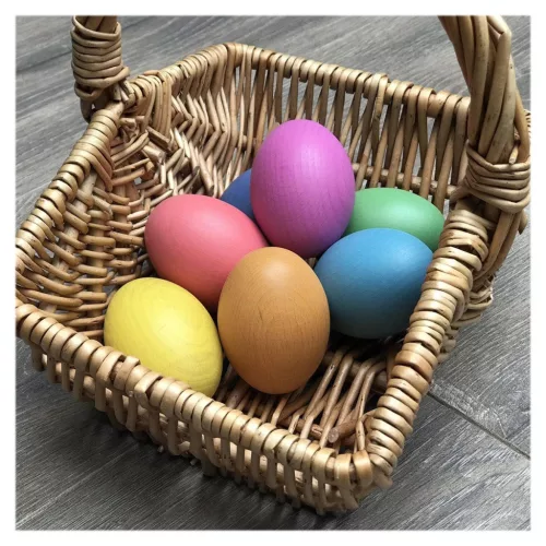 Színes fatojások, 7 db-os készlet, TickiT