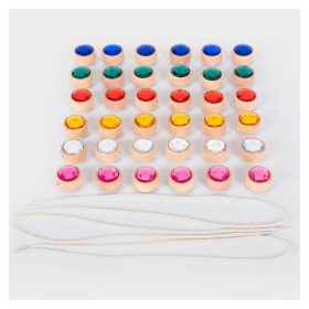 Akril fűzős ékszerkészlet, 36 darabos