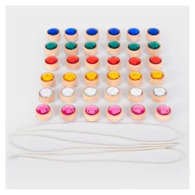 Akril fűzős ékszerkészlet, 36 darabos