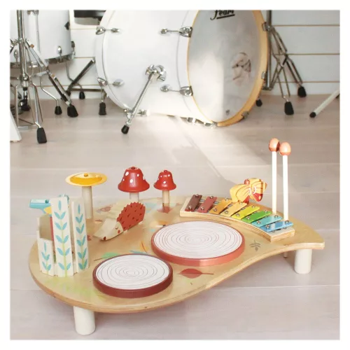 Prémium zenélő fa asztal, Tender Leaf