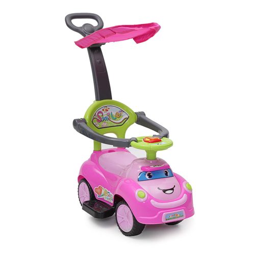 MONI Smile beülős autó tolókarral napfénytetővel pink