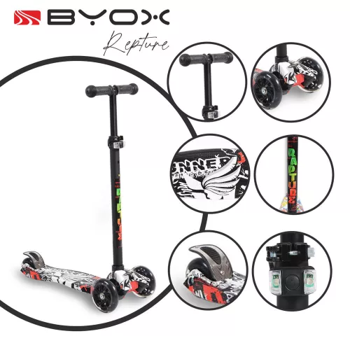 BYOX Rapture roller elöl dupla kerekes fekete