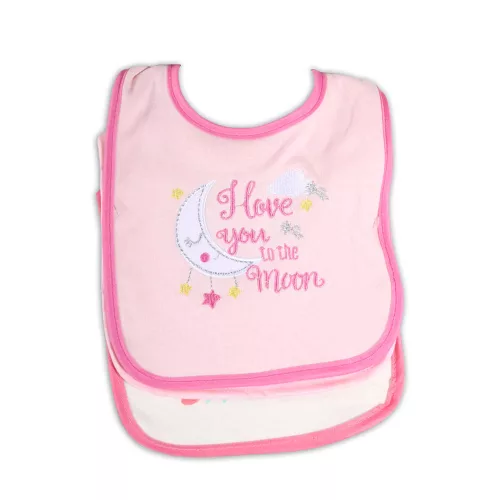 TIBBY előke 3 db újszülött méret RÓZSASZÍN/PINK