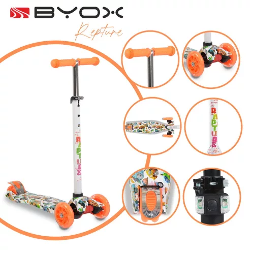 BYOX Rapture roller elöl dupla kerekes narancs