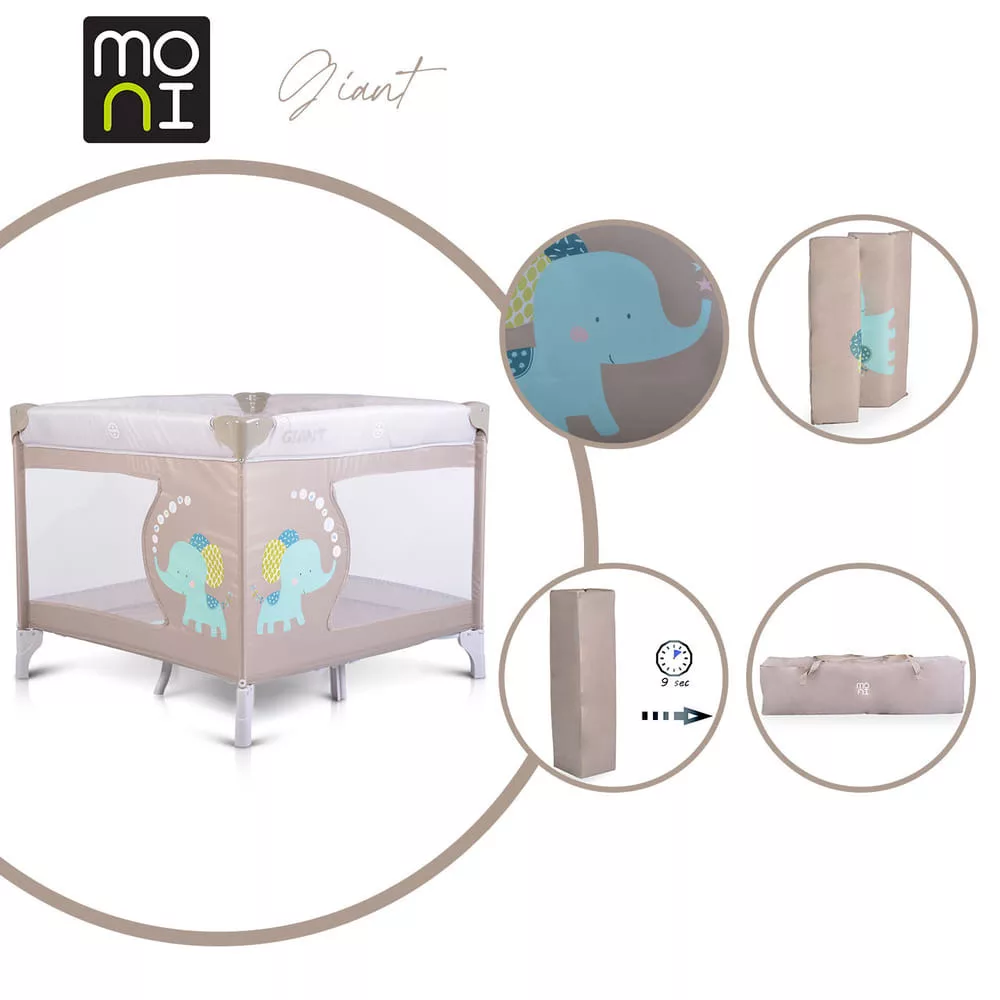 Moni Giant járóka összecsukható bézs - Oviland