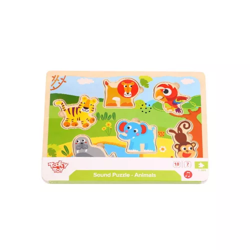 TOOKY fapuzzle safari állatos hanggal 7 dbos