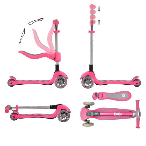 KIKI 2in1 Átalakítható roller PINK