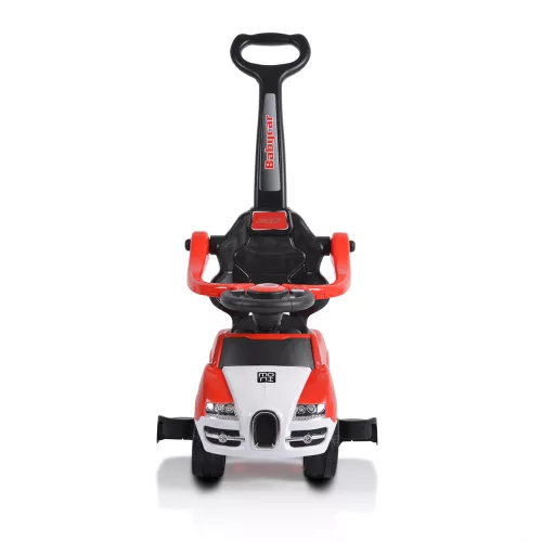 Moni Rider beülős autó tolókarral piros