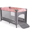 SAFARI utazóágy 1 szintes, zippes kibújóval, állatmintás PINK/rózsa