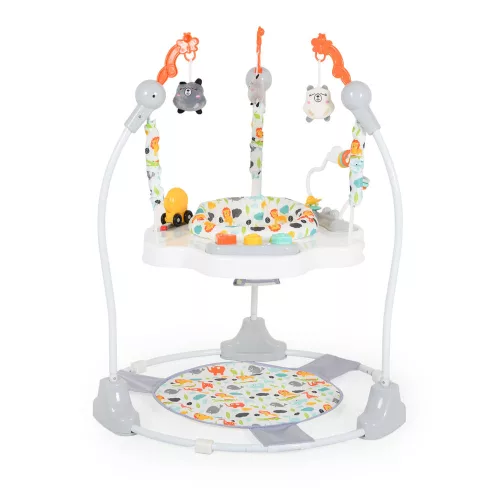 MONI Magic fun baba ugráló pasztel játékkal szürke