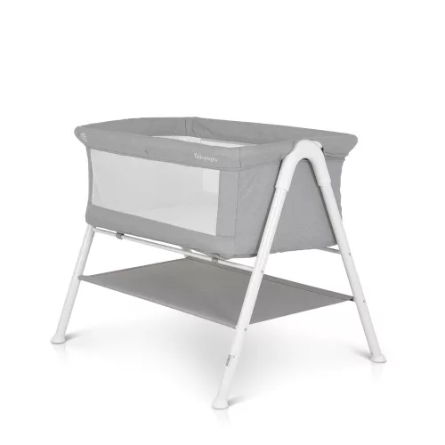 MONI Kalinihta újszülött babaágy önálló, 11 kg, 1 szint fehér láb szürke
