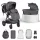 iCLICK Babakocsi 2in1 szett 22kg, aluminium váz, fordítható ülés, autom. csukható SZÜRKE