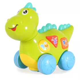   HOLA bébijáték tanuló dinó activity kerekekkel, gombokkal, műanyag