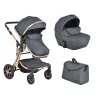 Polly 2 in1 babakocsi SZETT:sport+mózes+kistáska 107985 FEKETE