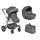 Polly 2 in1 babakocsi SZETT:sport+mózes+kistáska 107985 FEKETE