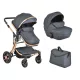 Polly 2 in1 babakocsi SZETT:sport+mózes+kistáska 107985 FEKETE