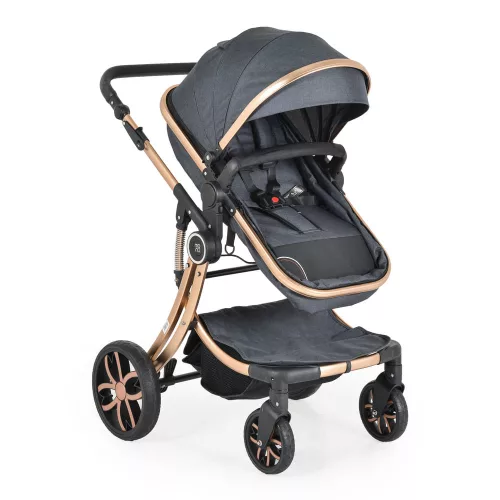 Polly 2 in1 babakocsi SZETT:sport+mózes+kistáska 107985 FEKETE