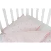 Nook 3 részes bébi ágynemű huzat garnitúra PINK CSILLAG