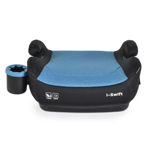 I-SWIFT ülésemelő pohártartóval 125-150cm I-SIZE és ISOFIX KÉK