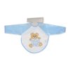 BEAR előke hosszú ujjal, macis mintával, pvc/textil KÉK