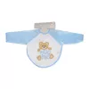 BEAR előke hosszú ujjal, macis mintával, pvc/textil KÉK