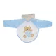 BEAR előke hosszú ujjal, macis mintával, pvc/textil KÉK