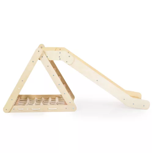 PIKLER 3in1 fa MÁSZÓKA és CSÚSZDA Montessori 155*57cm NATUR