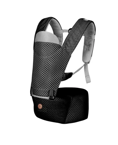 MISTRAL bébi hordozó 3 poziciós, ergonomikus, hálós FEKETE