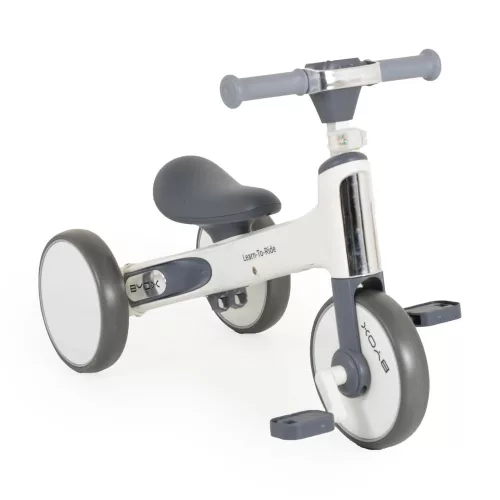 LEARN-to-Ride mini futóbicikli, 3 kerekű tricikli, összecsukható FEHÉR