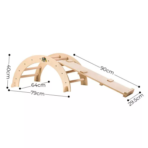FA MÁSZÓHÍD rámpával PIKLER Montessori  79*40cm+92cm rámpa NATUR