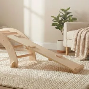 PIKLER fa MÁSZÓHÍD rámpával  Montessori  79*40cm+92cm rámpa NATUR