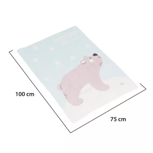 Takaró 75x100 cm Dreamy bear KÉK