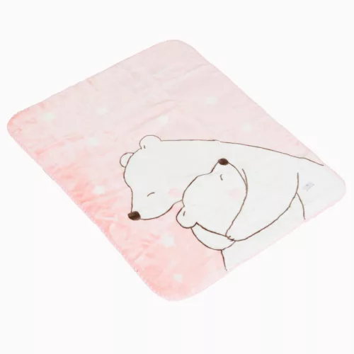 TAKARÓ SOFTY pihe puha kicsi 80*110cm  jegesmedvés PINK